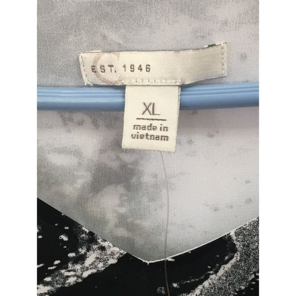 Cato NWT Junior/Misses XL Layered Black and White Tank Top - Picture 5 of 7